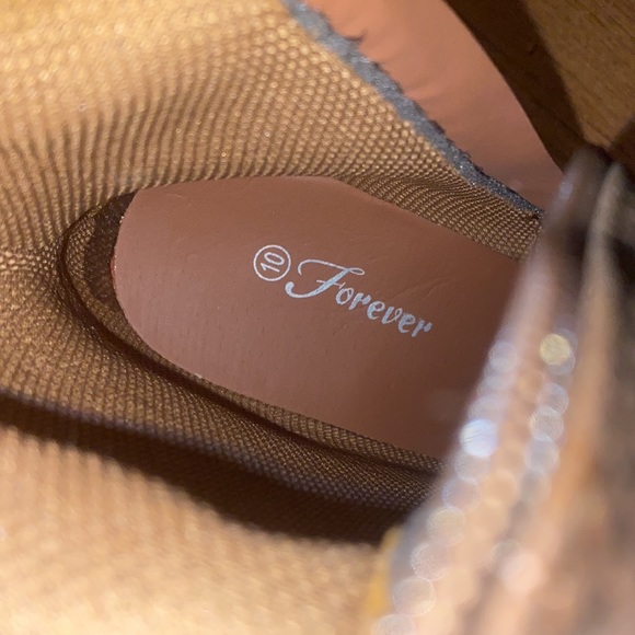 NWOT Forever Over knee Lace-up Leather Boots Size 10 - Picture 15 of 16